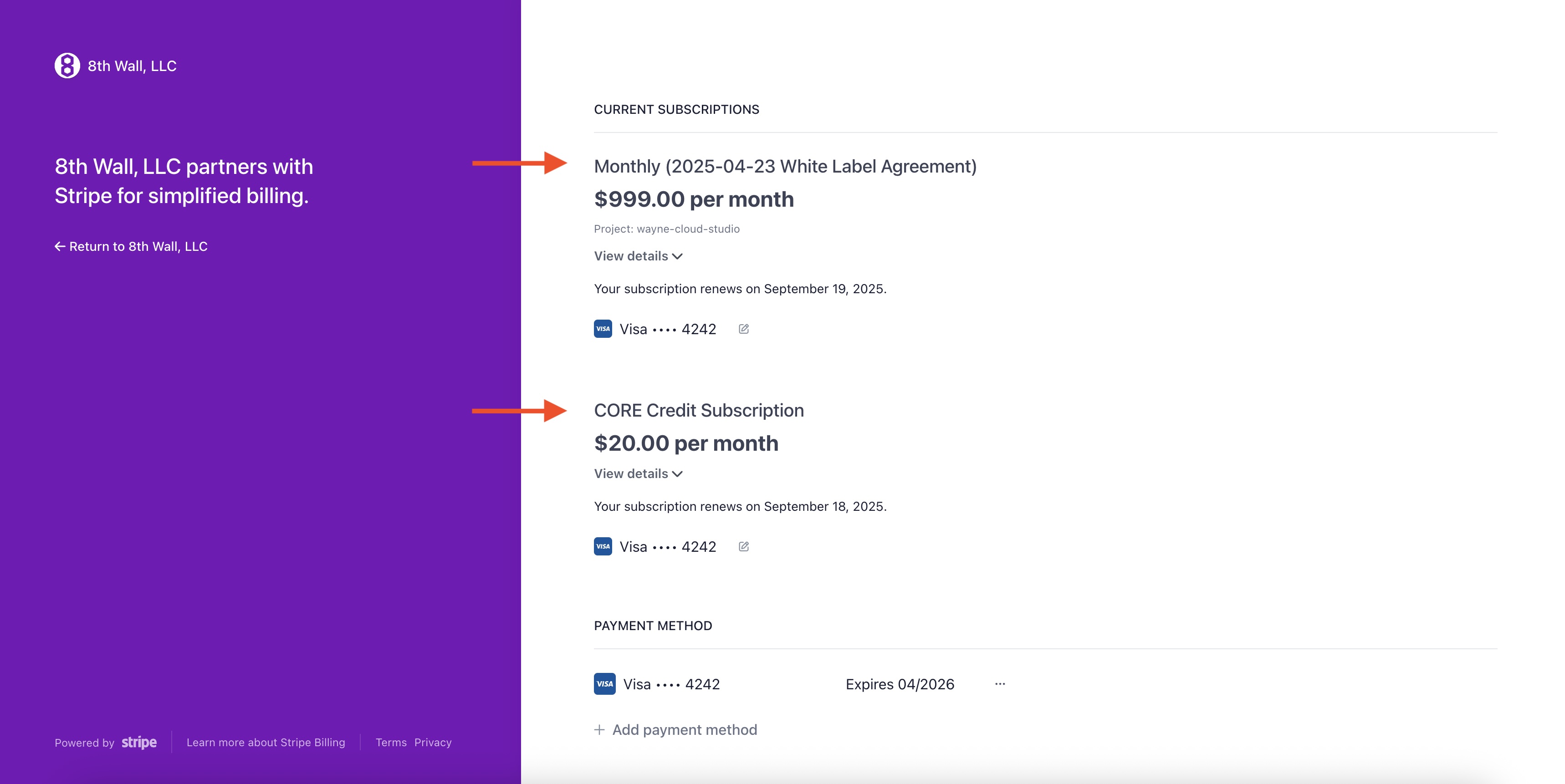 CurrentSubscriptions