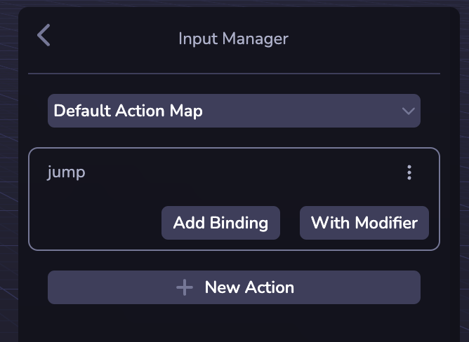 Input Manager Add Action